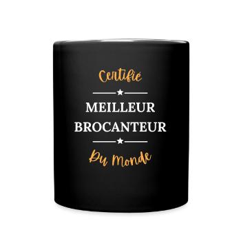 Certifié meilleur brocanteur du monde - Mug uni - noir - Devant