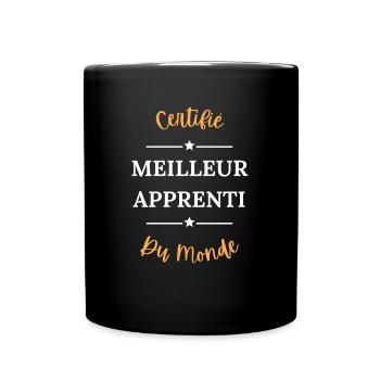 Certifié meilleur apprenti du monde - Mug uni - noir - Devant