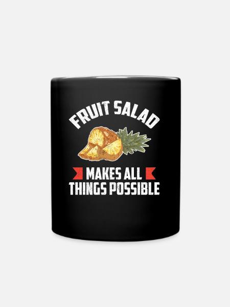 La salade de fruits rend tout possible - Mug uni - noir