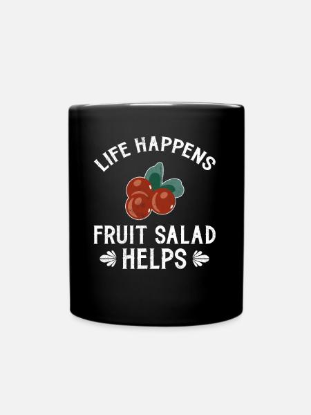 Life Happiness Fruit Salad aide - Mug uni - noir
