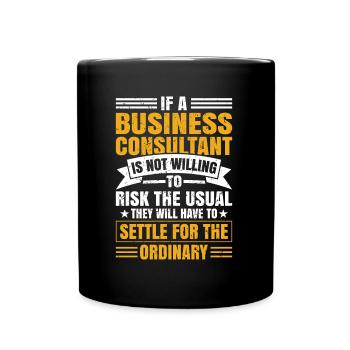 Business Consultant Risk - Full Colour Mug - black - Front