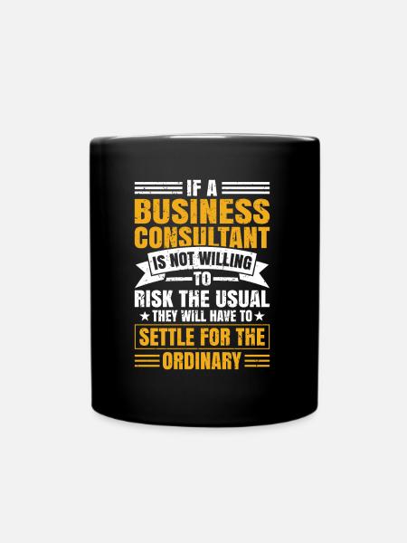 Business Consultant Risk - Full Colour Mug - black
