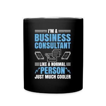 Je suis un consultant en affaires - Mug uni - noir - Devant