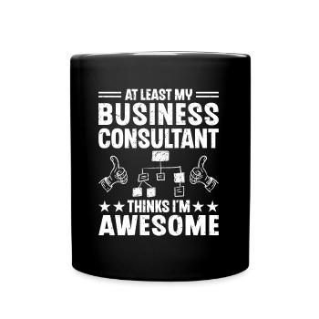 Au moins mon consultant d’affaires - Mug uni - noir - Devant