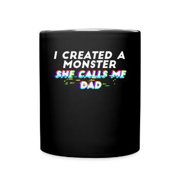 Funny saying about daughter son gift - Full Colour Mug - black - Front