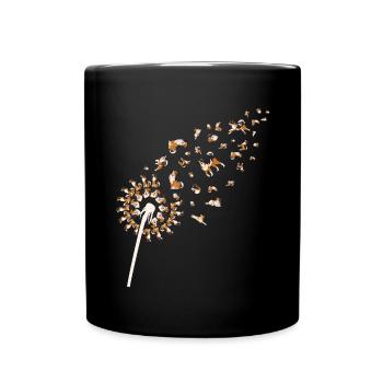 Aussie Dog Dandelion Australian Shepherd - Full Colour Mug - black - Front