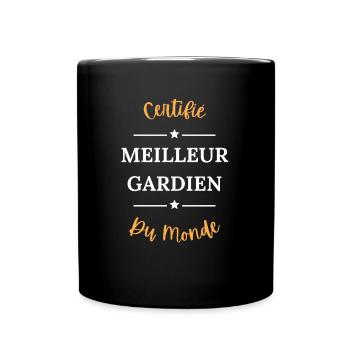 Certifié meilleur gardien du monde - Mug uni - noir - Devant