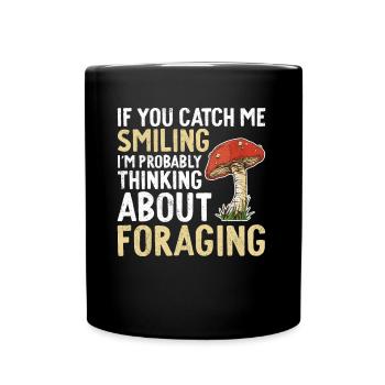 Je pense probablement au champignon butineur - Mug uni - noir - Devant