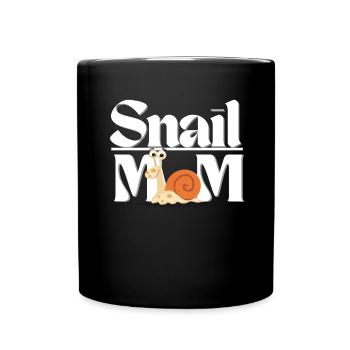 Mama Schnecke Zitat Ein Geschenk - Tasse einfarbig - Schwarz - Vorne