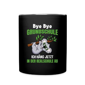 Grundschulabschluss Realschule Einschulung 5Klasse - Tasse einfarbig - Schwarz - Vorne
