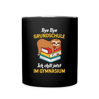 Grundschulabschluss Gymnasium Einschulung 5 Klasse - Tasse einfarbig - Schwarz - Vorne