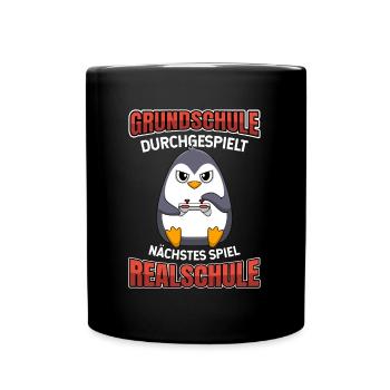 Grundschulabschluss Realschule Einschulung 5Klasse - Tasse einfarbig - Schwarz - Vorne