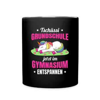 Grundschulabschluss Gymnasium Einschulung 5 Klasse - Tasse einfarbig - Schwarz - Vorne
