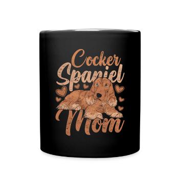 Cocker Épagneul Mama Chien Cadeau Cocker Épagneul - Mug uni - noir - Devant