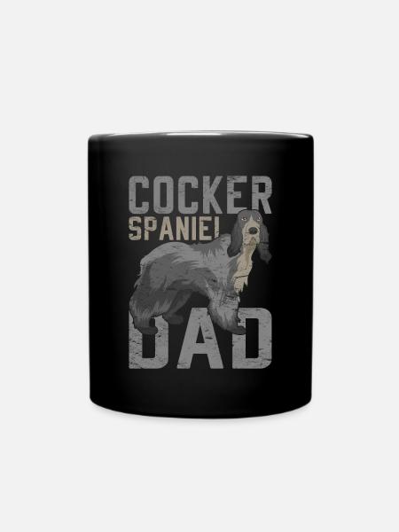 Cocker Spaniel Papa Hunde Geschenk Cocker Spaniel - Tasse einfarbig - Schwarz