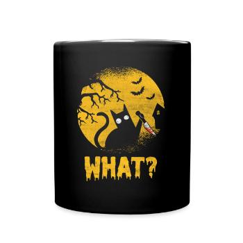 Gothic Cat Whisperer Meow Kitty Kitten Halloween - Full Colour Mug - black - Front