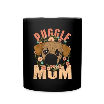 Puggle Maman Chien Cadeau Fête des Mères Puggle - Mug uni - noir - Devant