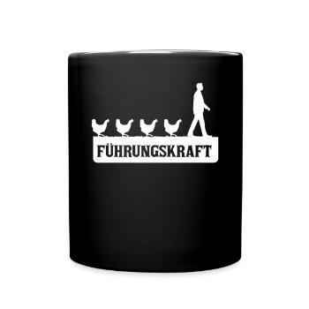 Führungskraft, Hühnerzucht, Hühner - Tasse einfarbig - Schwarz - Vorne