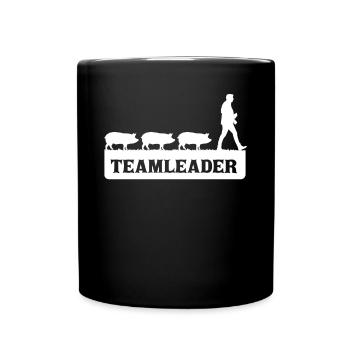 Pig breeding, pigs, farmer - Full Colour Mug - black - Front