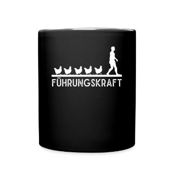 Führungskraft, Hühnerzucht, Hühner - Tasse einfarbig - Schwarz - Vorne