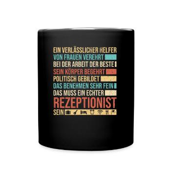 Ein Verlässlicher Helfer Von Frauen - Tasse einfarbig - Schwarz - Vorne