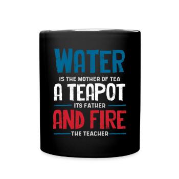 Tea lovers, tea drinkers, tea, tea time - Full Colour Mug - black - Front