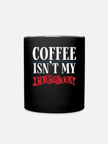 Teeliebhaber, Teetrinker, Tee, Teezeit - Tasse einfarbig - Schwarz
