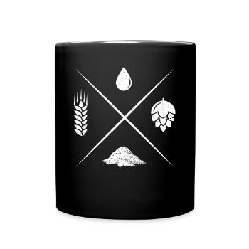 Brewers, beer lovers, IPA, draft beer - Full Colour Mug - black - Front