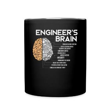 Engineers Brain, Engineer - Full Colour Mug - black - Front