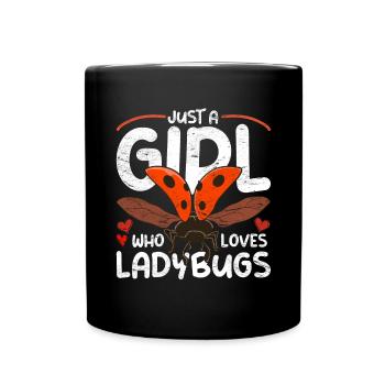 Idée cadeau fille Amoureux des animaux Coccinelles - Mug uni - noir - Devant