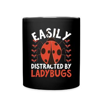 Gift idea insect animal motif ladybug - Full Colour Mug - black - Front