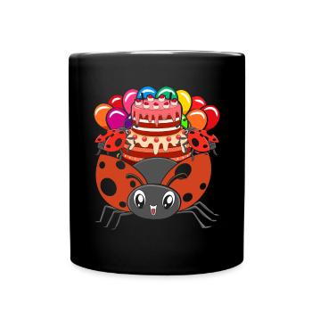 Insecte Anniversaire Idée Cadeau Coccinelle - Mug uni - noir - Devant