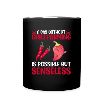 Une journée sans culture de piment est possible - Mug uni - noir - Devant