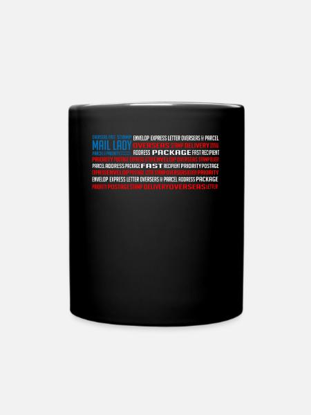 Postdame, Postzustellung - Tasse einfarbig - Schwarz