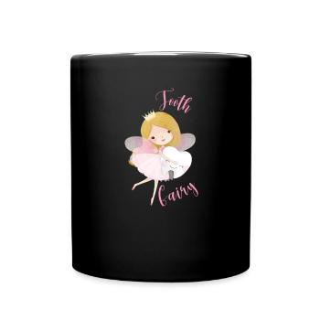 Fée des dents Petite Princesse Dents Ailes Couronne - Mug uni - noir - Devant