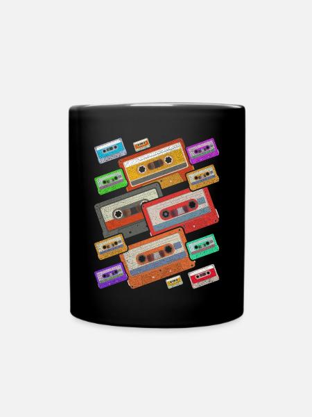 Idée cadeau musique cassette rétro des années 80 - Mug uni - noir