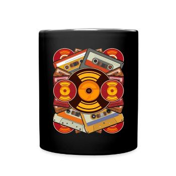 Retro Eighties Gift Cassette de musique des années 80 - Mug uni - noir - Devant