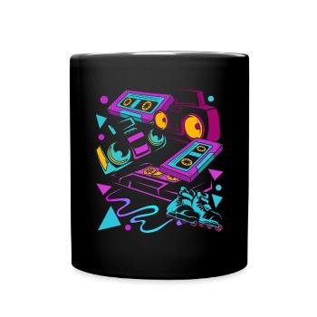 Cassette - Mug uni - noir - Devant