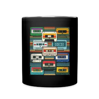 80s Music Lover Cadeau Cassette Rétro - Mug uni - noir - Devant