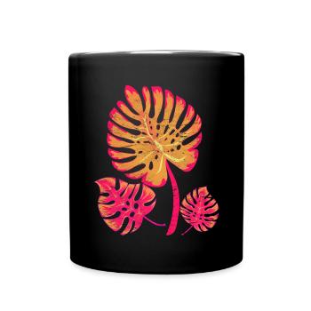 Monstera Deliciosa Cadeau végétal Monstera - Mug uni - noir - Devant