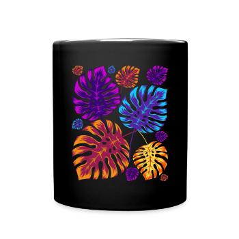 Houseplant Monstera Deliciosa Plant Monstera - Full Colour Mug - black - Front