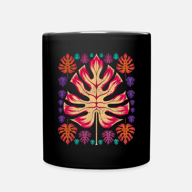 Monstera - Tasse einfarbig - Schwarz
