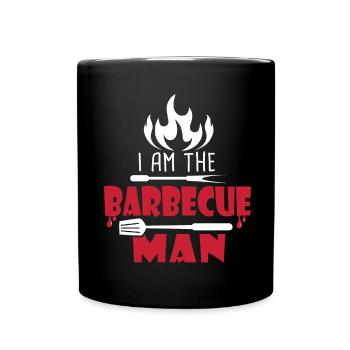 Cadeau papa I am the barbecue man daddy - Mug uni - noir - Devant