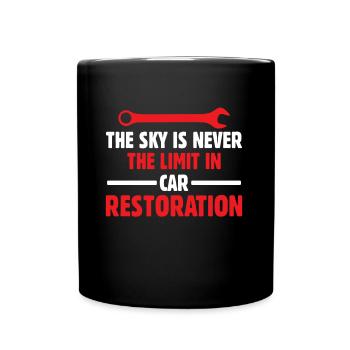 Le ciel n’est jamais limité dans la restauration de voiture - Mug uni - noir - Devant