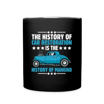 L’histoire de la restauration automobile - Mug uni - noir - Devant