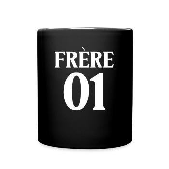 Frère 01 - Mug uni - noir - Devant