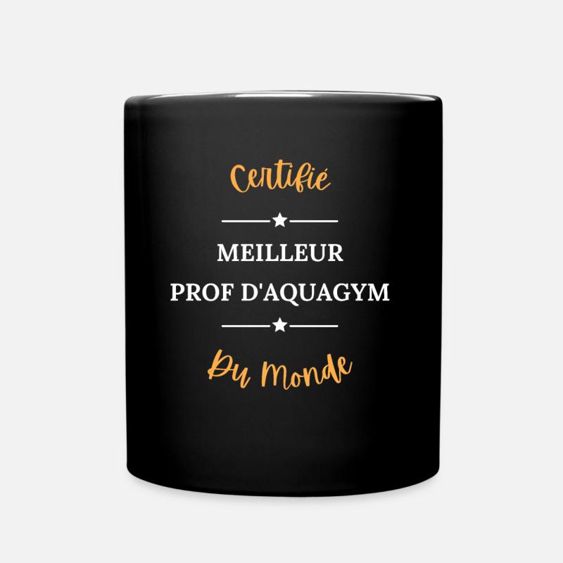 Certifié meilleur prof d'aquagym du monde - Mug uni - noir