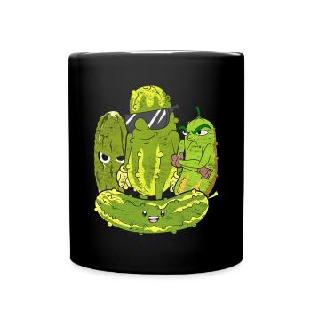 Gürkchen Salatgurke Gewürzgurke Gemüse Gurke - Tasse einfarbig - Schwarz - Vorne