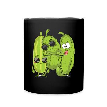 Gurke - Tasse einfarbig - Schwarz - Vorne