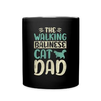 The Walking Balinese Cat Dad Kitty Cat Walking - Tasse einfarbig - Schwarz - Vorne
